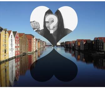 carte postale pour deux photos trondheim