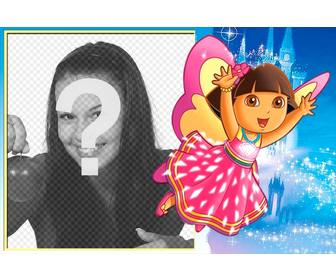 enfants cadre pour mettre votre image avec dora lexploratrice