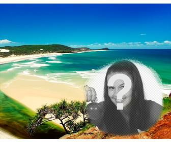 collage mettre votre photo cote dune plage