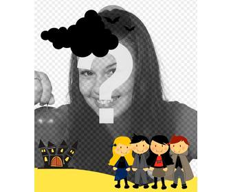 enfants halloween collage pour vos photos