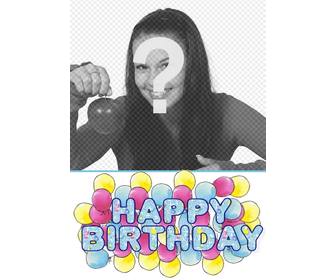 carte dquotanniversaire personnalisee avec photo un texte quothappy birthdayquot animee