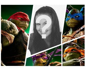 photomontage avec les nouvelles tortues ninja