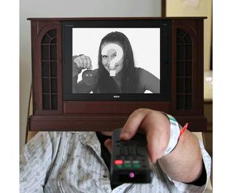 animation pour faire votre propre photo dans lequel un serras television squoteteint et rallume