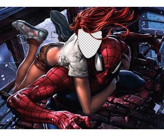 photomontage avec mary jane et spider-man pour mettre votre photo sur son