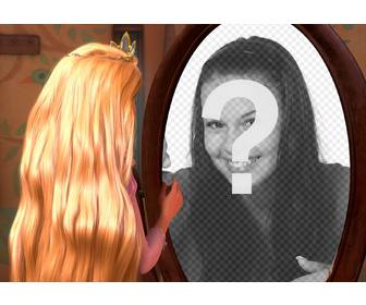 photomontage mettre votre photo dans le reflet rapunzel