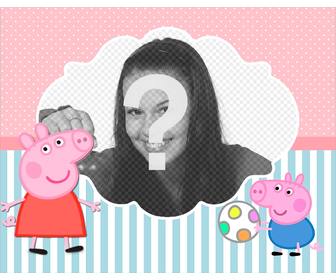 enfant cadre photo peppa pig