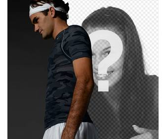 photomontage joueur tennis federer