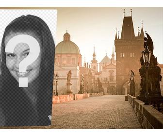 carte postale mettre votre image une image prague