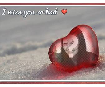 photomontage avec le texte i miss u bad