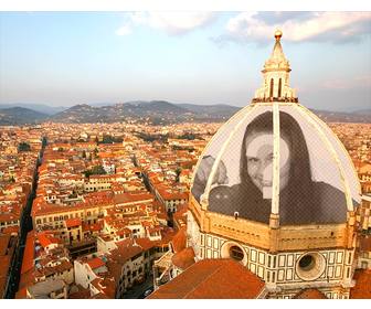 carte postale mettre votre photo sur le dome italien