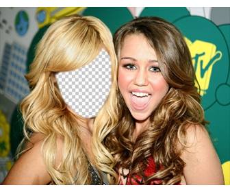 photomontage ou vous pouvez mettre votre visage sur ashley tisdale avec miley cyrus