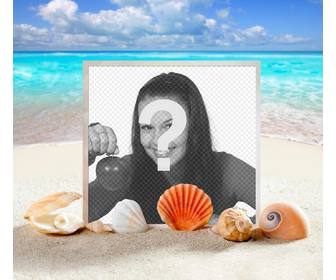 cadre photo marine mettre votre photo sur une plage