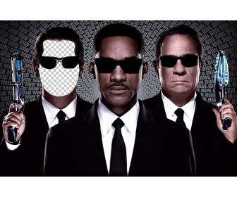 photomontage avec des hommes agents noirs pour mettre votre visage