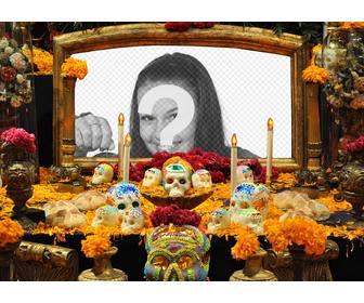 collage avec un autel des morts