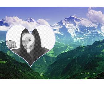 collage mettre votre photo dans un paysage montagnes