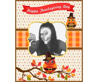 cartes postales et cadres thanksgiving