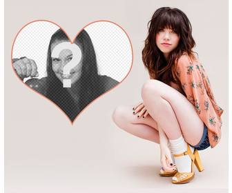 photomontage avec carly rae et votre image dans un cœur