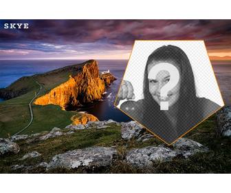 carte postale personnalisable avec une photo lile skye