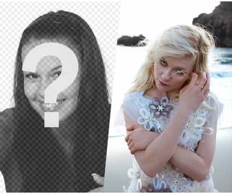 photomontage avec kirsten dunst vetue blanc