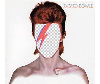 photomontage avec pochette du cd david bowie