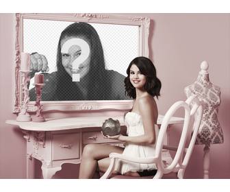 photomontage avec selena gomez pour mettre une photo cote delle dans un miroir