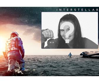 collage mettre votre image dans une photo promotionnelle du film interstellar