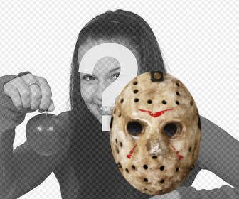 autocollant masque jason pour votre photo