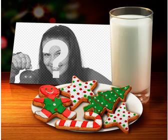 collage noel pour mettre votre photo avec gingerbread cookies