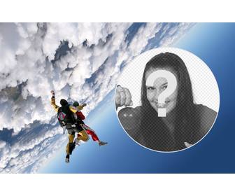 photomontage saut hauteur ou vous pouvez mettre votre photo dans les nuages les photos montage vous pouvez faire ligne sur le parachutisme