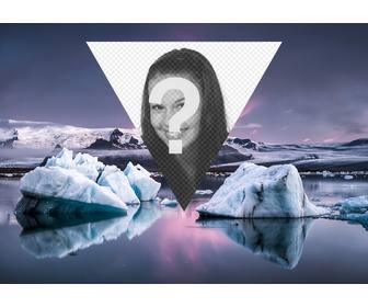 collage hipster mettre votre photo sur un glacier