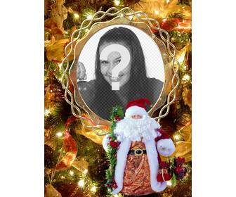 mettez votre photo sur arbre noel avec le pere noel