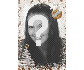 decoration noel vertical pour des photos avec arbre
