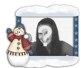 encadrer vos photos avec bonhomme neige noel vous pouvez le faire ligne et mettre votre photo
