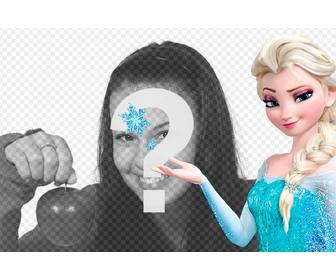 collage ligne pour mettre votre photo avec princesse elsa frozen