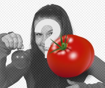 autocollant tomate pour cacher les visages dans les photos photomontage ligne