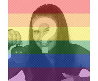 mettez le drapeau gay pride arcoriris sur votre photo ligne