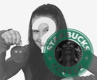 logo celebre starbucks inserer dans une vos photos avec cet editeur photos et logos