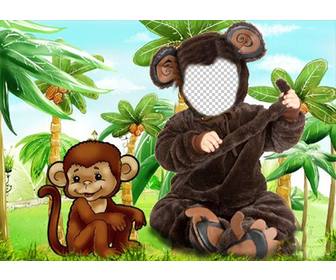 costume singe pour les enfants vous pouvez mettre une photo