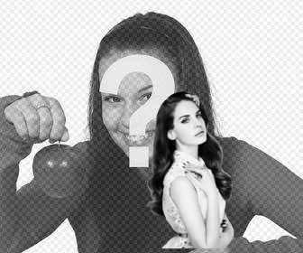 photomontage chanteuse lana rey vous pouvez mettre dans vos photos et rendre vos amis croient ces cote lui