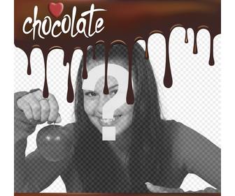le chocolat fondu cadre photo pour mettre votre photo