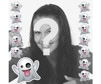 cadre emoticone ghost pour votre photo