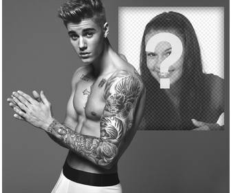 telechargez votre photo cote justin bieber montrant ses tatouages