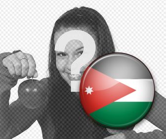 montage photo ligne pour mettre le drapeau jordanien dans votre photo profil