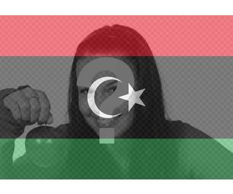 effet photo du drapeau libye pour votre photo