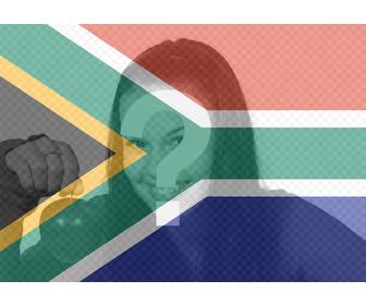 effet photo du drapeau sud-africain pour votre photo