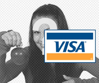 autocollant carte logo credit visa pour vos photos