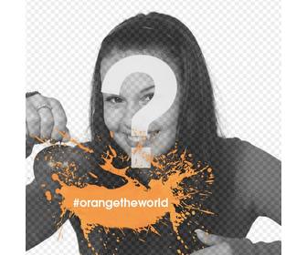 effet photo marque orange pour arreter violence contre les femmes