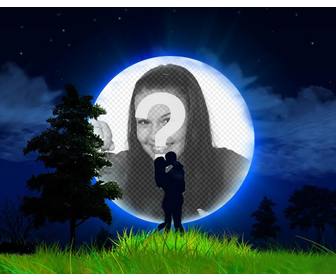 amour effet photo dun couple et lune