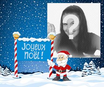 effet photo avec le pere noel pour votre photo