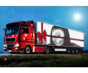 effet photo dun camion noel telecharger une photo